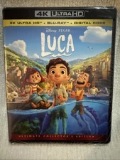 Disney Luca (4k Ultra HD + Blu-Ray + Digital, 2021) Pixar New Sealed