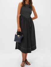 Ganni Stretch Cotton Smock Midi Dress Size 40 (L)