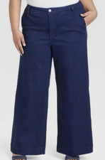 NEW Ava  Viv Women's High Rise Relaxed Fit Wide Leg Jeans Size 17 R