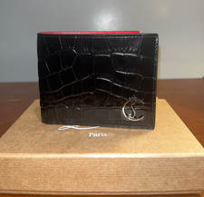 Christian Louboutin Wallet: M CoolCard Black Calf Ali/CL Logo