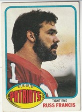 Russ Francis 1976 Topps #136 Rookie Card - New England Patriots