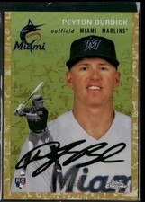 2023 Topps Chrome Platinum Rookie RC Gold Toile Refractor /50 Peyton Burdick #61