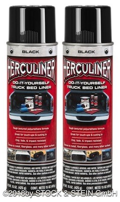Beschichtungsfarbe 2 Spraydosen von HERCULINER in schwarz 2 x 440ml