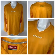 CCM 5000 Senior/Adult Practice Hockey Jersey Size M Yellow Polyester YGI S5-132