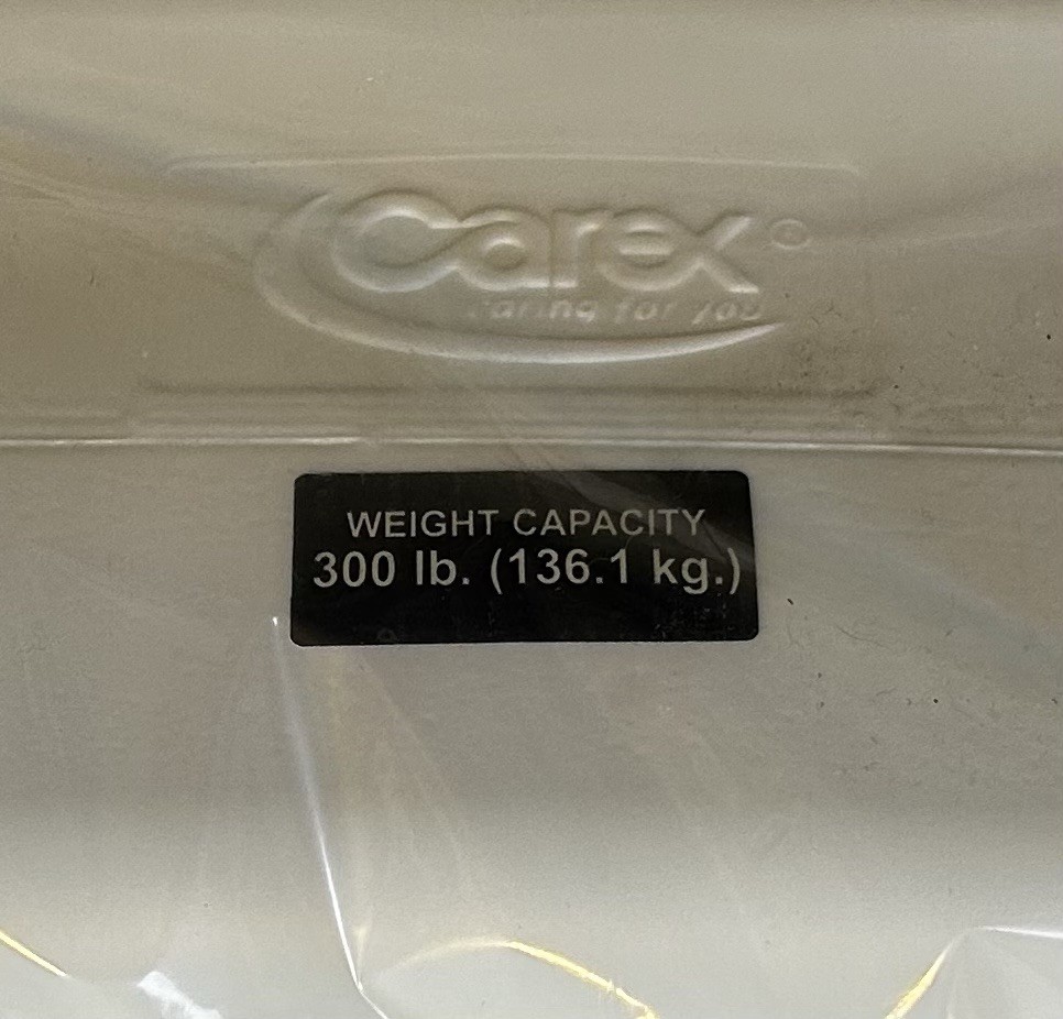 Carex Toilet Seat Riser - Adds 5.5 Inch of Toilet Height - Raised Seat 300lb