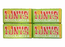 Tony's Chocolonely Milk Chocolate Hazelnut Cookie Bar 6.35 Oz Pack of 4 BB 03-26