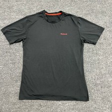 Reebok T-Shirt Mens Size S Black Short Sleeve Athletic Gym Logo Stretch Tee