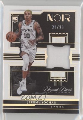 2022-23 Panini Noir Elegant Décor Rookie Jerseys 28/99 Jeremy Sochan RC 14zh