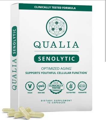 QUALIA Senolytic Optimized Aging 12 Caps Ex. 07/27 NEW!