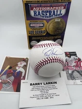 BARRY LARKIN SIGNED AUTOGRAPHED RAWLINGS BASEBALL-TRISTAR COA