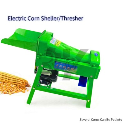 one 220V Electric Corn Sheller Thresher Threshing Stripping Machine Farm #fb