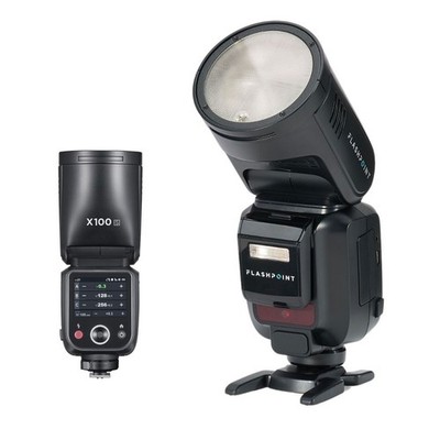 Flashpoint X100 TTL R2 On-Camera Li-Ion Round Head Flash for Sony, Godox V100 S
