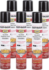 Rust-Oleum 334128-6PK Stops Rust Turbo Spray System Spray Paint, 24 Oz, Gloss Bl