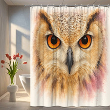 Artistic Owl Shower Curtain for Home Decor