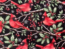 Christmas Cardinals MINI Table Runner. Handmade. Reversible. 8”x20”