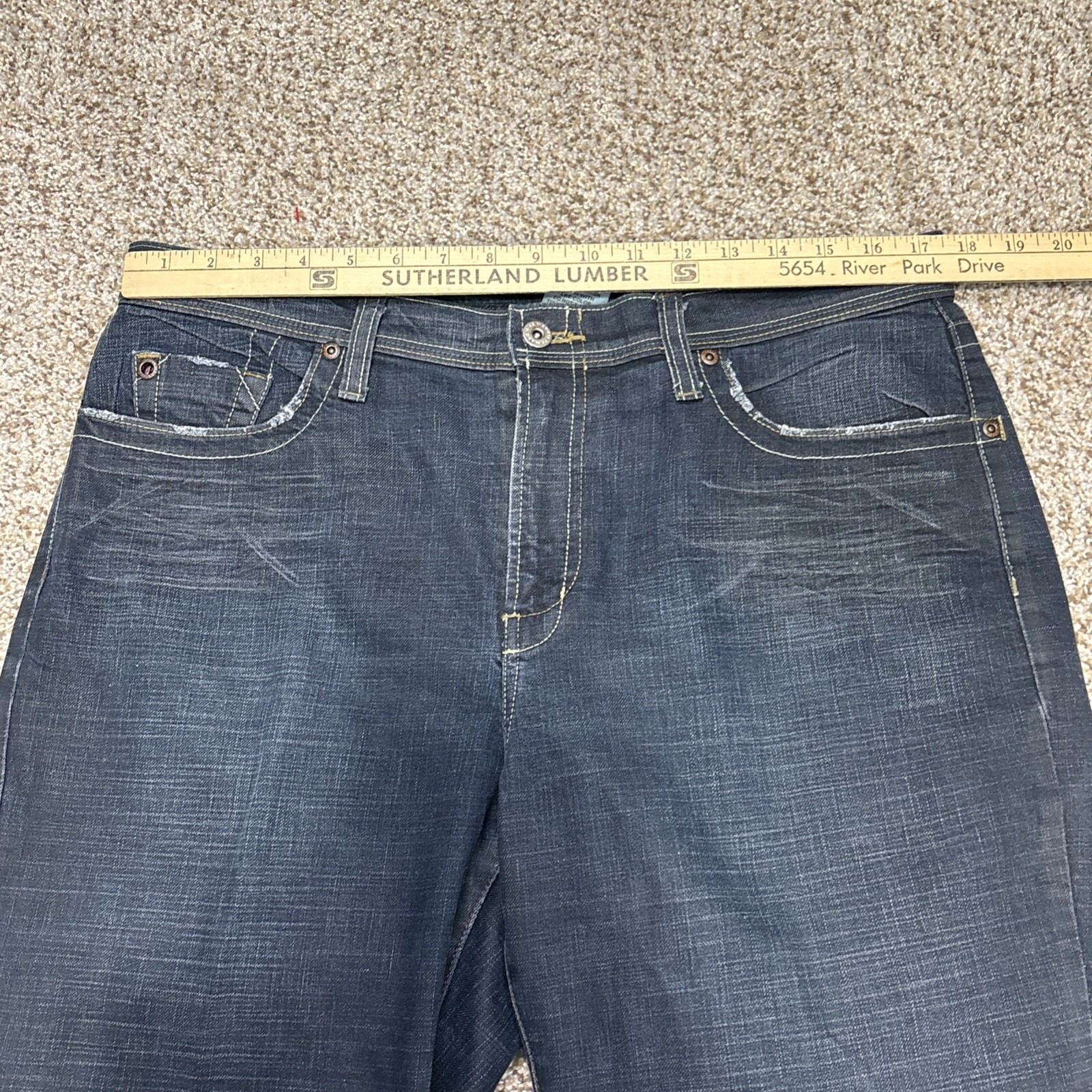 Vintage Z Cavaricci Women’s Size 14 Dark Blue Stretch Denim Jeans Fits 35 X 25 - View 8