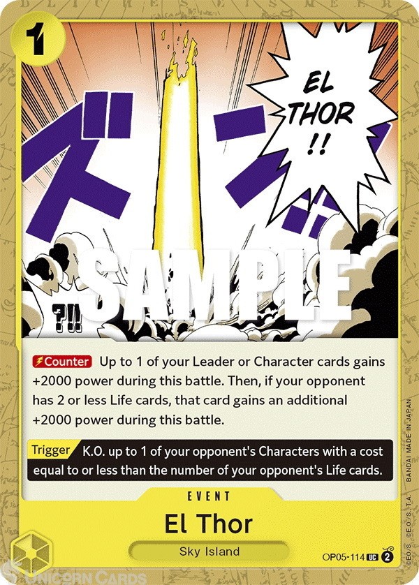 OP05-114 El Thor :: Uncommon One Piece TCG Card :: OP05: Awakening Of The New Er