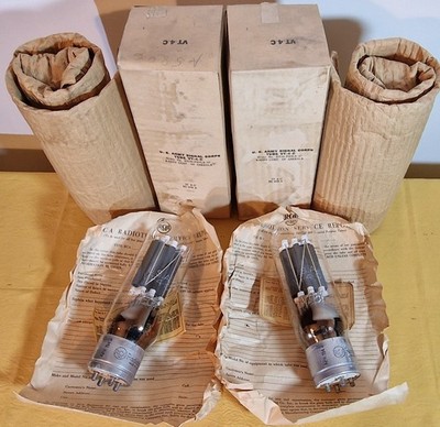 matched pair RCA 211 VT-4-C new tubes 1943, for Audio Note Ongaku