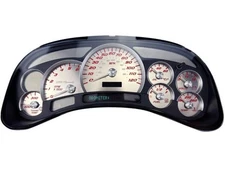 US Speedo Red Font Stainless Steel Gauge Face for 03-05 GM/Chevy Truck & SUV