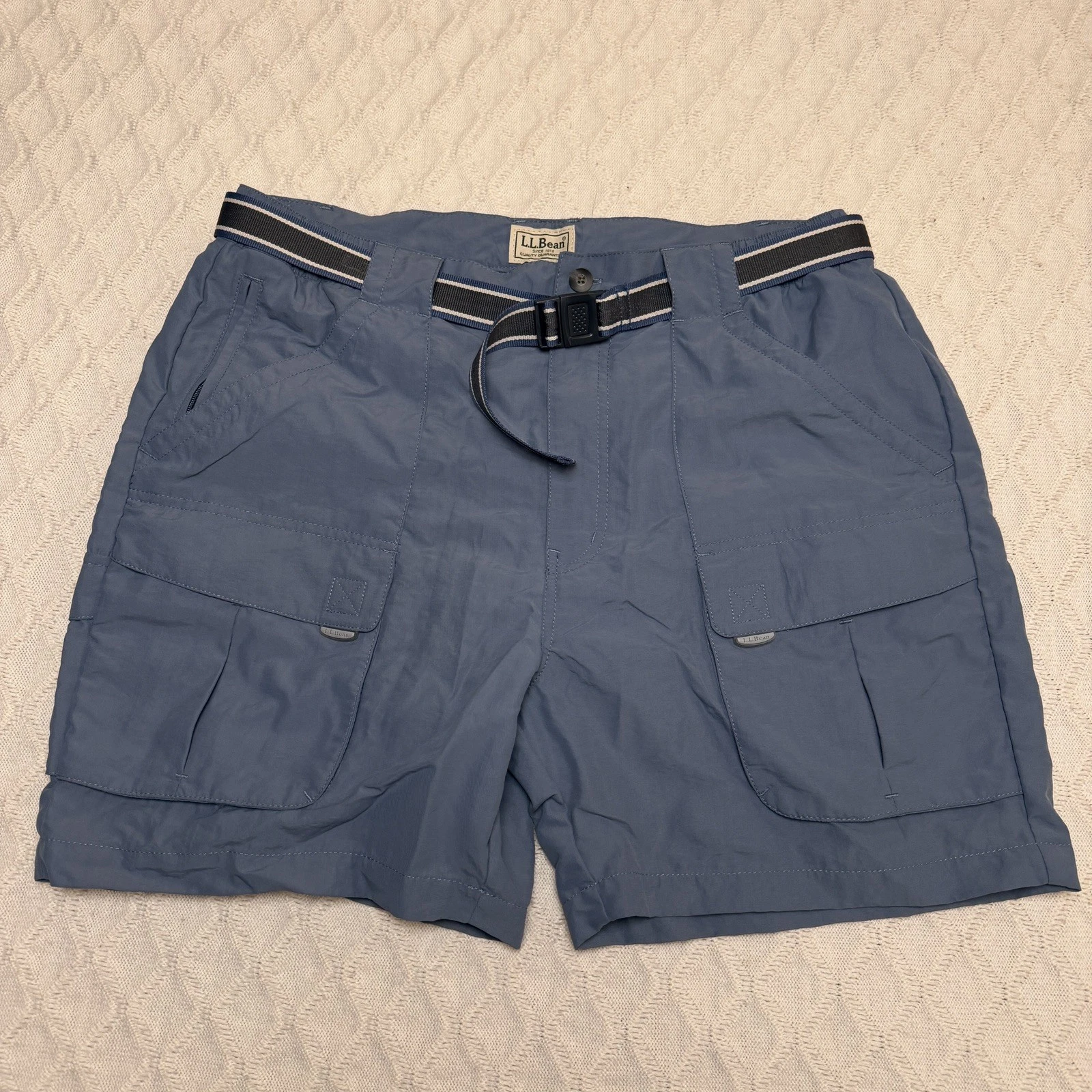 Vintage LL Bean Shorts Sunsmart UPF 50+ Size LARGE L Fishing Hiking NWT POCKETS