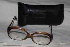 Vintage Playboy Eye Glasses Optyl Frames Amber 1960's Germany- Bifocals