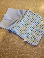 Lot 2 Baby Blankets Spasilk Polka Dot  Vintage Gerber Baby Morgan Style Waffle
