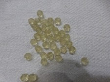Lot De 200 Perles Anciennes En Verre Transparent - Forme Carrée Plate - Vintage