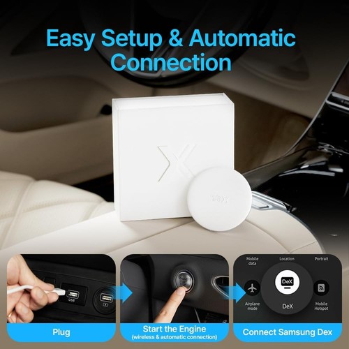 AutoPro X Android Auto Wireless Adapter Samsung DeX Box - Wireless Android Auto 