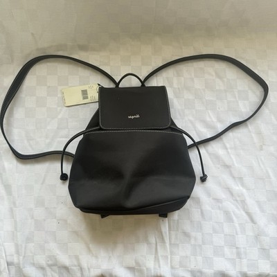 NWT Esprit Zipper Drawstring Black Backpack