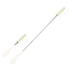 Shoe Horn 11.8"-28" Long Handle Retractable Telescopic Shoehorn, Beige