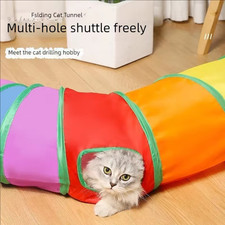 Foldable Cat Tunnel Tube Interactive Play Toy for Cats Kittens