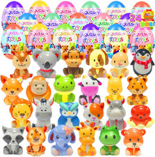 24 Pack Prefilled Easter Eggs with Animal Squishy Toys Slow Squeeze Toys Kids