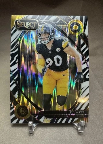 2024 Panini Select - Club Level T.J. Watt #294 Zebra Prizm
