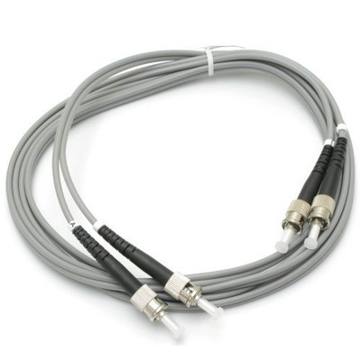 Set of 3 L-com FODSTC-02 Multimode Fiber Cable, Dual ST to Dual ST, 2.0m