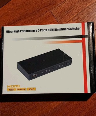 NIB HDMI Ultra-High Performance Amplifier Switcher 5 Ports 1080p HDCP 