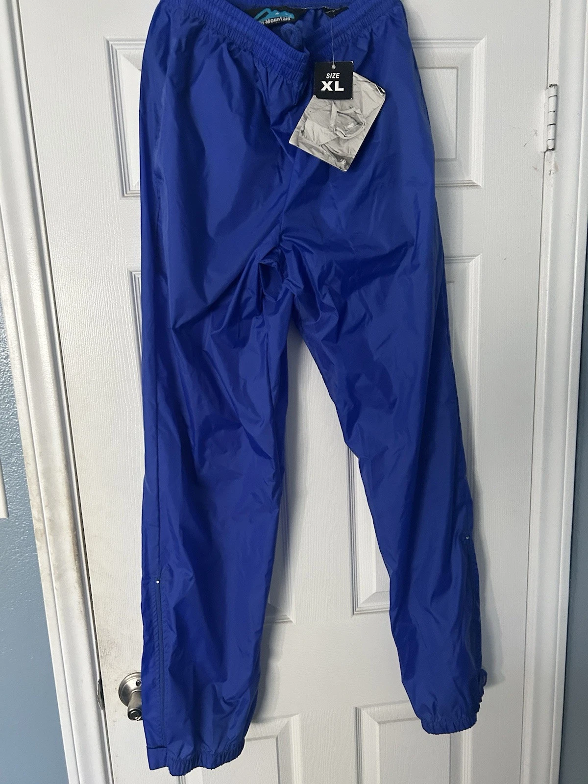 Tri-Mountain Men's BlueFishing Activewear Nylon Shell Long Pants Size XL