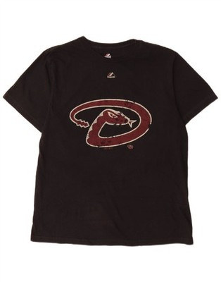 Majestic Herren Arizona Diamondbacks Grafik T-Shirt Oberteil Large schwarz Baumwolle DE13