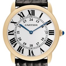 Cartier Ronde Solo 36 Large Yellow Gold Mens Watch W6700455