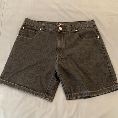 D MAX Denim Shorts Mens 44 Gray Charcoal Bermuda 5 Pocket Casual Jeans