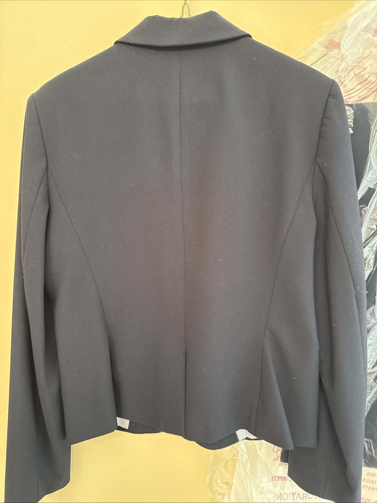 Calvin Klein Classic Navy Suit Women's Size 12 Long Sleeve One-Button