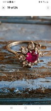 Ruby And Diamond sterling silver ring with a maker