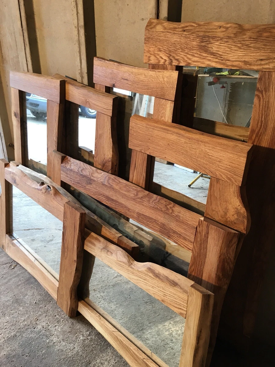 MADE TO ORDER 90cm X 60cm Large Handmade Oak Wooden Mirror Frame
