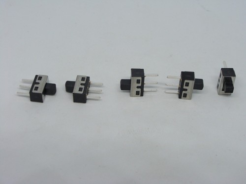 5x Pack Toggle Slide 3 Pins Power Switch 1P2T 5mm Handle 3A 250V SS12D10 SS12D11 - Imagen 6 de 13