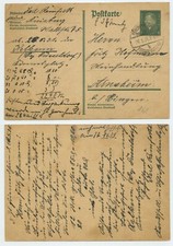 112176 - Ganzsache P 181 - Rheinhausen-Friemersheim 26.5.1931 nach Arnsheim