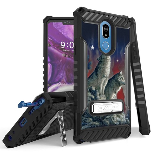 Cubierta trasera de la carcasa híbrida de grado militar probada con soporte para LG Stylo 5 - Imagen 17 de 17