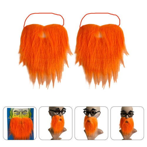  2 Stck. Falscher Bart Lustiger Schnurrbart Irisches Dekor Halloween Masken Männerkleidung - Bild 1 von 12