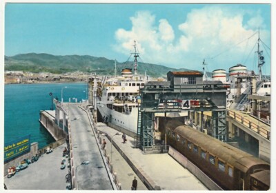 MESSINA - INVASION SHIP FERRY AND PIER BOARDING CAR - TRAIN -98658-