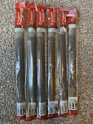 Lot of 6, Crescent Nicholson 05194N 14'' American Pattern, Double Cut, Half-Round