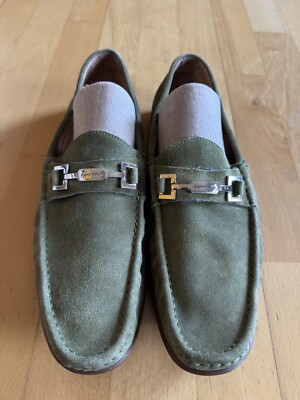 Pierre Cardin Salinas Mens Green Suede Leather Shoe Vintage  display picture 3