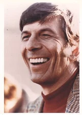 LEONARD NIMOY laughing 8x10 color photo - LOT 2